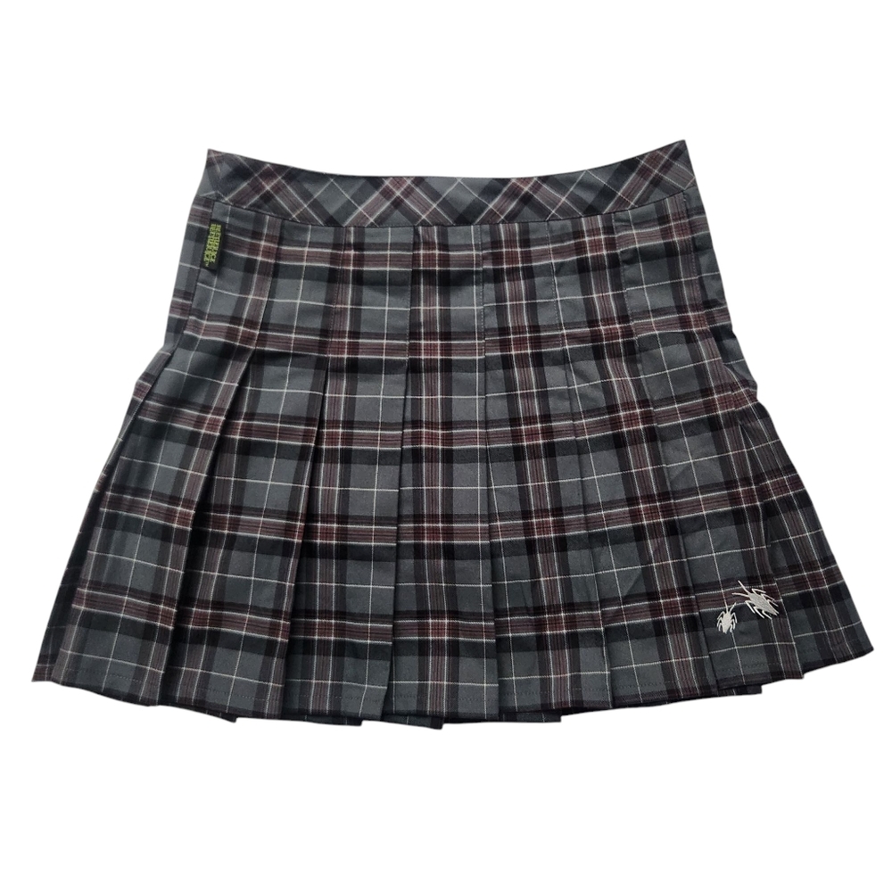 Beetlejuice Astrid Gray Plaid Skirt Uniform Size Medium Skort Pleated